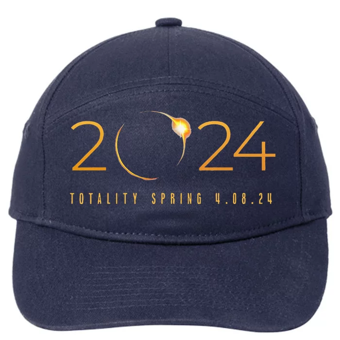 2024 Solar Eclipse American Totality Spring 4.08.24 7-Panel Snapback Hat