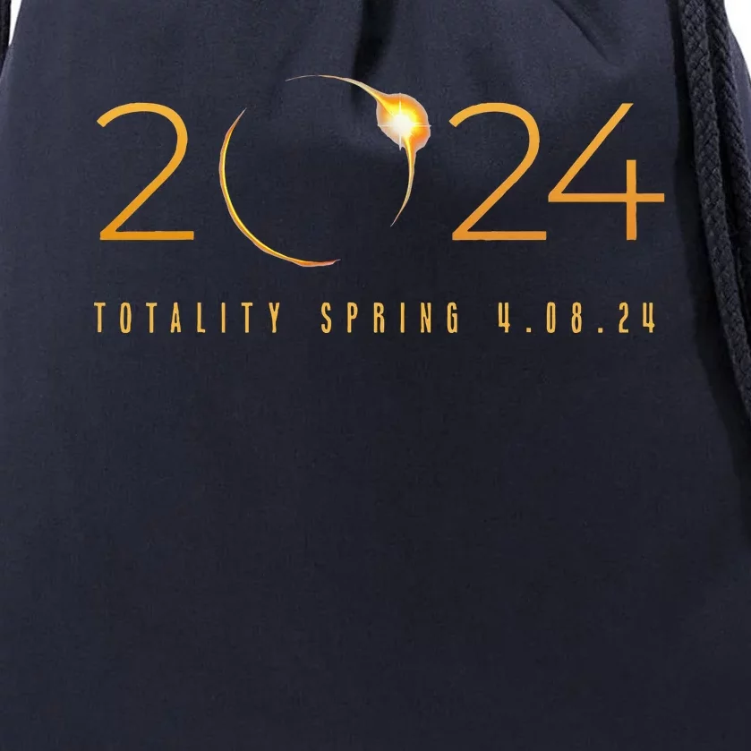 2024 Solar Eclipse American Totality Spring 4.08.24 Drawstring Bag