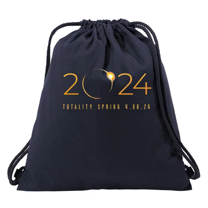 2024 Solar Eclipse American Totality Spring 4.08.24 Drawstring Bag