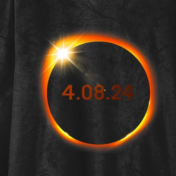 2024 Solar Eclipse American Totality Spring 4.08.24 Hooded Wearable Blanket