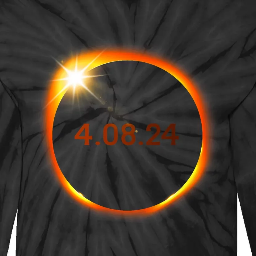 2024 Solar Eclipse American Totality Spring 4.08.24 Tie-Dye Long Sleeve Shirt