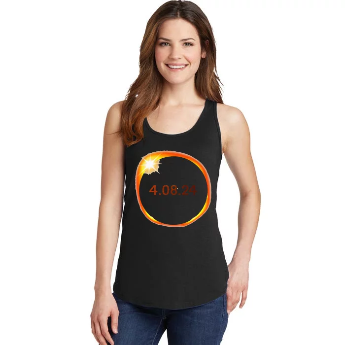 2024 Solar Eclipse American Totality Spring 4.08.24 Ladies Essential Tank