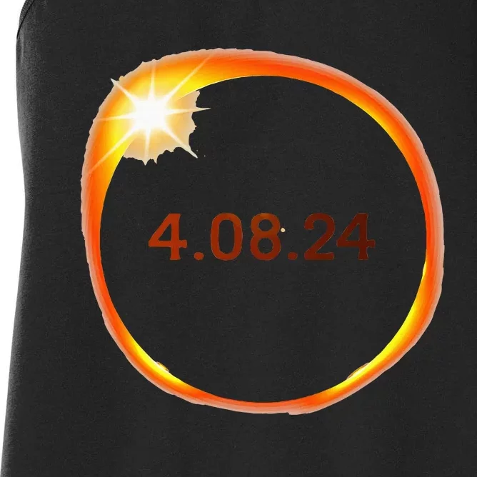 2024 Solar Eclipse American Totality Spring 4.08.24 Women's Racerback Tank