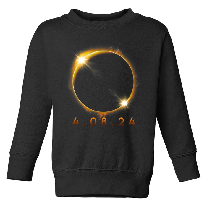 2024 Solar Eclipse 2024 040824 Eclipse Toddler Sweatshirt