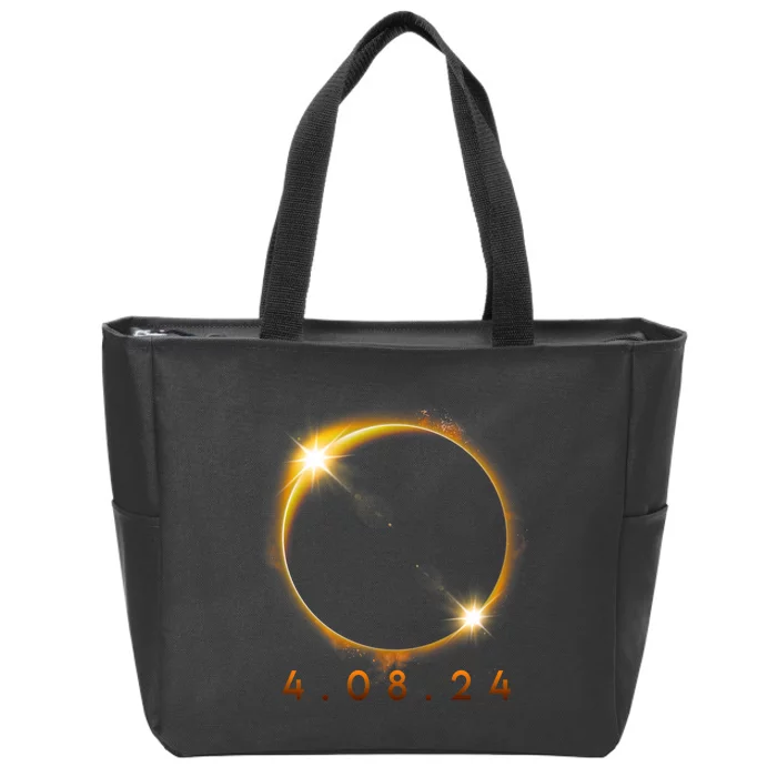 2024 Solar Eclipse 2024 040824 Eclipse Zip Tote Bag