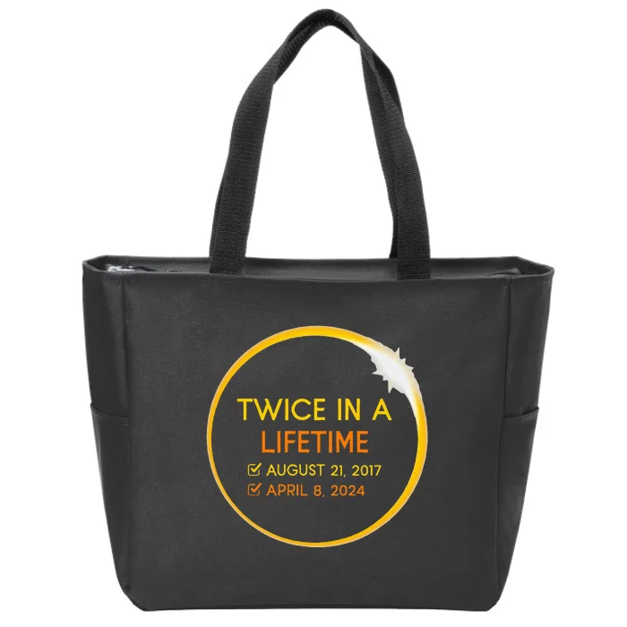 2024 Solar Eclipse 2024 040824 Eclipse Zip Tote Bag