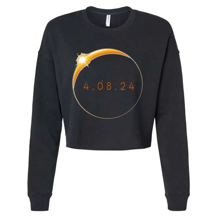 2024 Solar Eclipse 2024 040824 Eclipse Cropped Pullover Crew