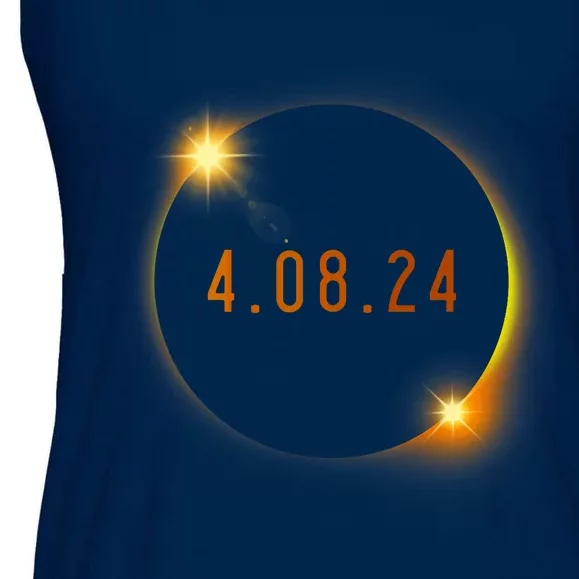 2024 Solar Eclipse American Totality Spring 4.08.24 Ladies Essential Flowy Tank