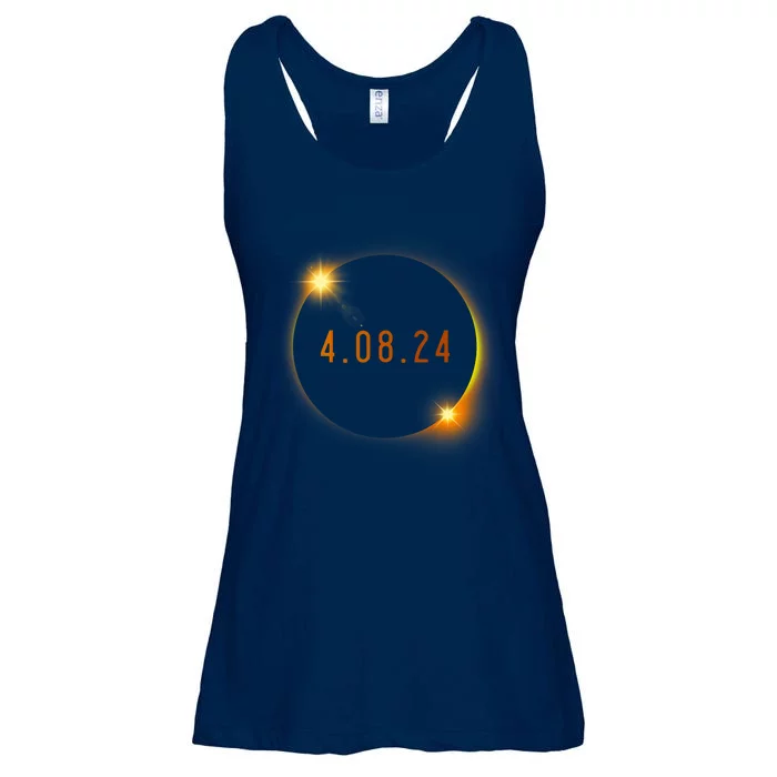 2024 Solar Eclipse American Totality Spring 4.08.24 Ladies Essential Flowy Tank