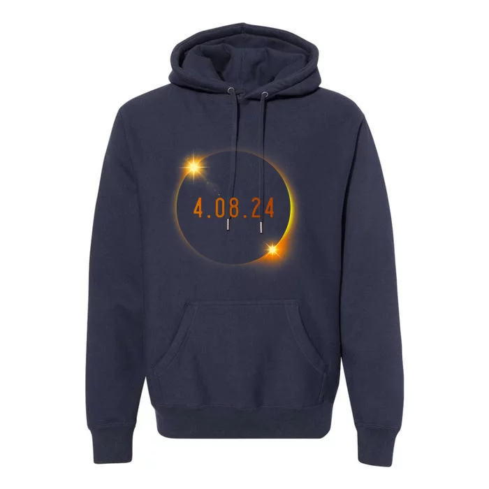 2024 Solar Eclipse American Totality Spring 4.08.24 Premium Hoodie