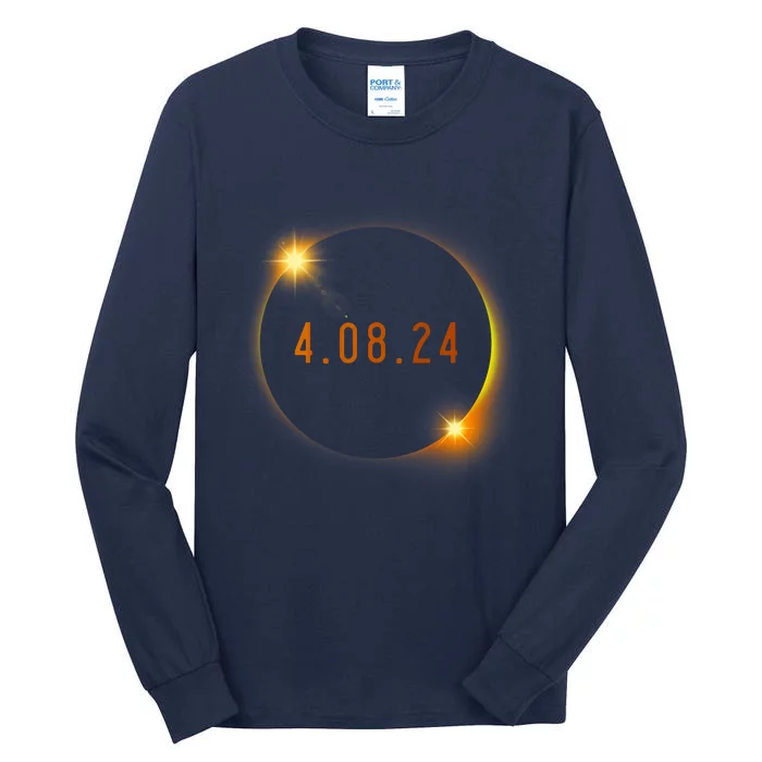 2024 Solar Eclipse American Totality Spring 4.08.24 Tall Long Sleeve T-Shirt