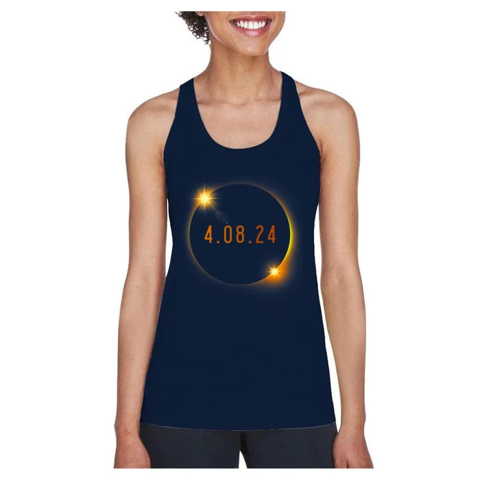 2024 Solar Eclipse American Totality Spring 4.08.24 Women's Racerback Tank