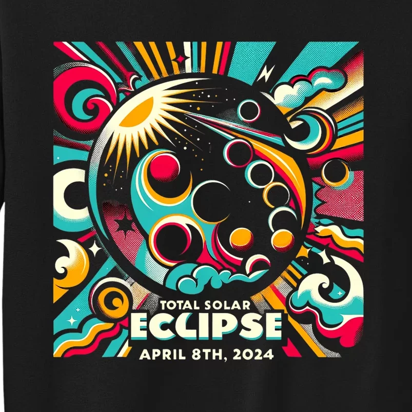 2024 Solar Eclipse 2024 04.08.24 Eclipse Design Tall Sweatshirt