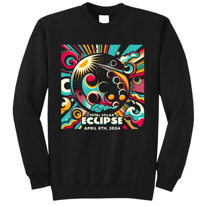 2024 Solar Eclipse 2024 04.08.24 Eclipse Design Tall Sweatshirt