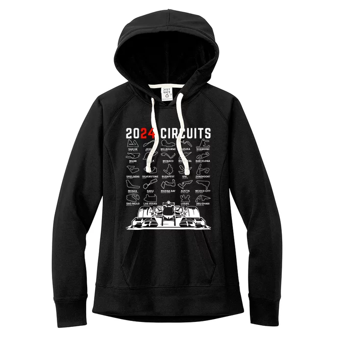 2024 Schedule Formula Racing Formula Fan Car White Design Women's Fleece Hoodie