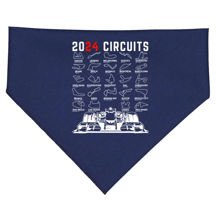 2024 Schedule Formula Racing Formula Fan Car White Design USA-Made Doggie Bandana