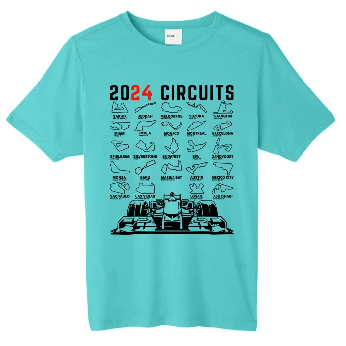 2024 Schedule Formula Racing Formula Fan Car Black Design ChromaSoft Performance T-Shirt