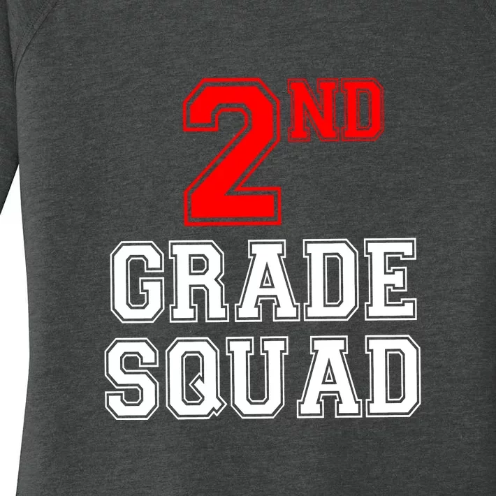 2ND Second Grade Squad Back To School Teacher Gifts Women's Perfect Tri Tunic Long Sleeve Shirt