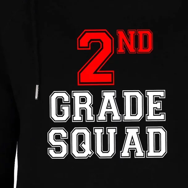 2ND Second Grade Squad Back To School Teacher Gifts Womens Funnel Neck Pullover Hood