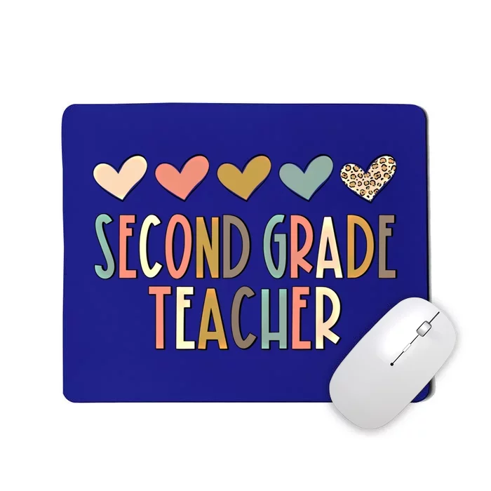 2Nd Second Grade Teacher Heart Love Back To School Teacher Great Gift Mousepad