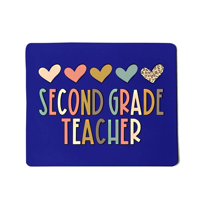 2Nd Second Grade Teacher Heart Love Back To School Teacher Great Gift Mousepad