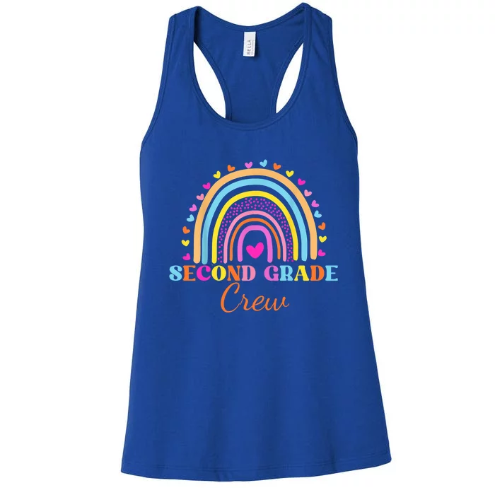 2Nd Second Grade Team Retro Groovy Happy First Day Of School Great Gift Women's Racerback Tank