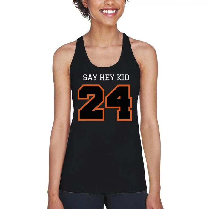 24 Say Hey Women's Racerback Tank