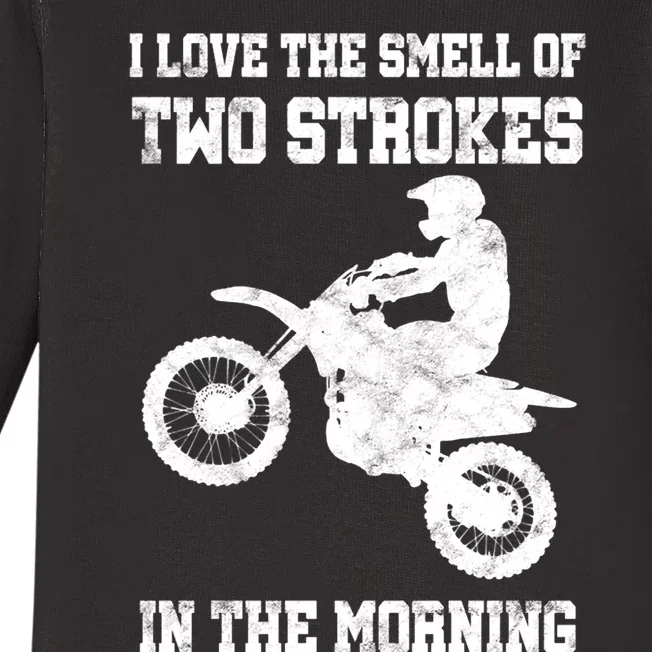 2 Strokes Matter! MX Motocross Dirt Biker Hoodie Gift Idea Baby Long Sleeve Bodysuit