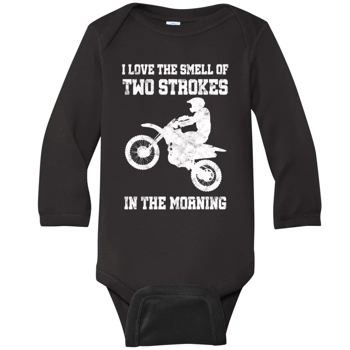 2 Strokes Matter! MX Motocross Dirt Biker Hoodie Gift Idea Baby Long Sleeve Bodysuit