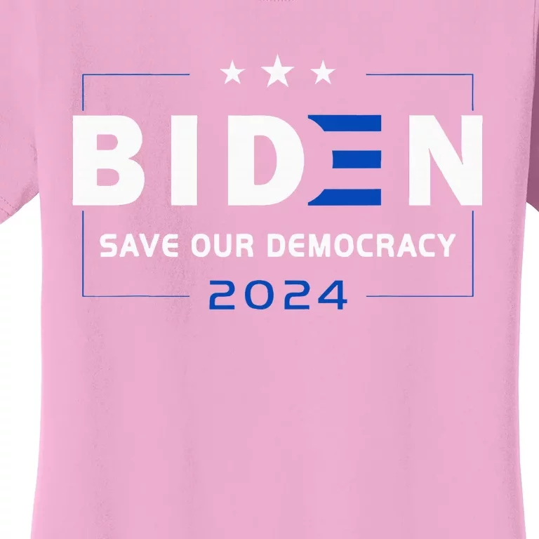 2024 Save Our Democracy Biden America Vote Blue Women's T-Shirt