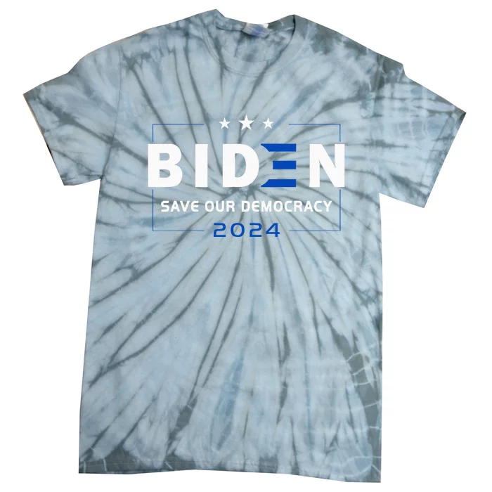 2024 Save Our Democracy Biden America Vote Blue Tie-Dye T-Shirt