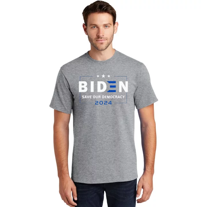 2024 Save Our Democracy Biden America Vote Blue Tall T-Shirt