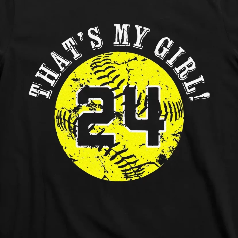 24 Softball Player ThatS My Cheer Mom Dad Team Coach T-Shirt