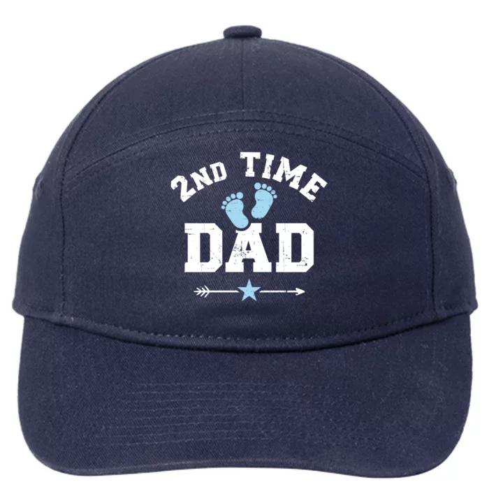 2nd Second Time Dad Announcet Great Gift 7-Panel Snapback Hat