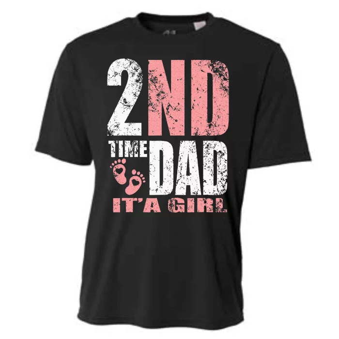 2nd Second Time Dad Its A Girl Cooling Performance Crew T-Shirt