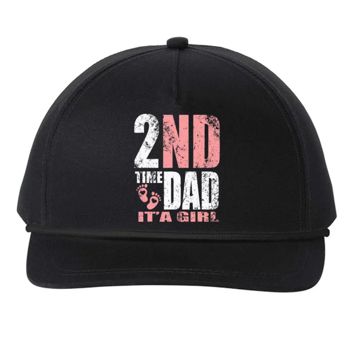 2nd Second Time Dad Its A Girl Snapback Five-Panel Rope Hat