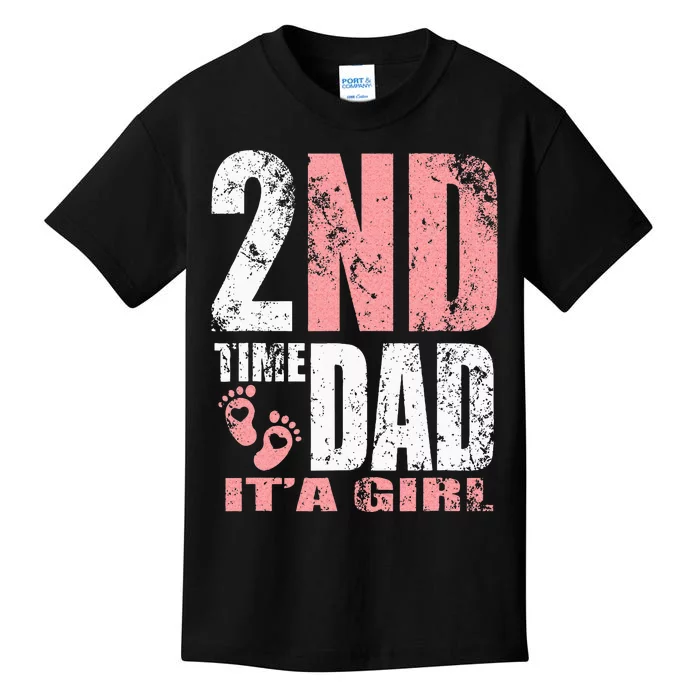 2nd Second Time Dad Its A Girl Kids T-Shirt