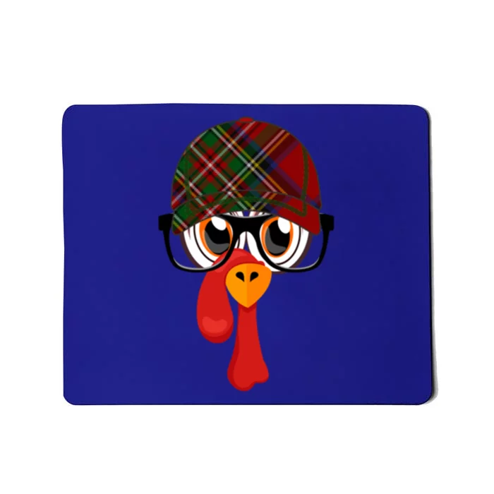 2 Sided Thanksgiving Little Turkeys Plaid Baseball Cap Gift Mousepad