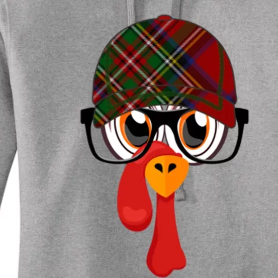 2 Sided Thanksgiving Little Turkeys Plaid Baseball Cap Gift Women's Pullover Hoodie