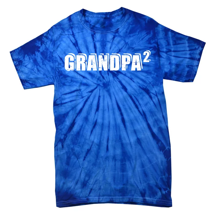 2nd Second Time Grandpa Twins Gift Tie-Dye T-Shirt