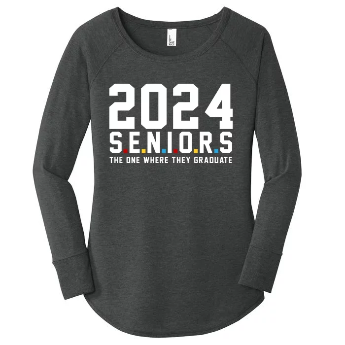 2024 Seniors The One Where They Graduated Women's Perfect Tri Tunic Long Sleeve Shirt