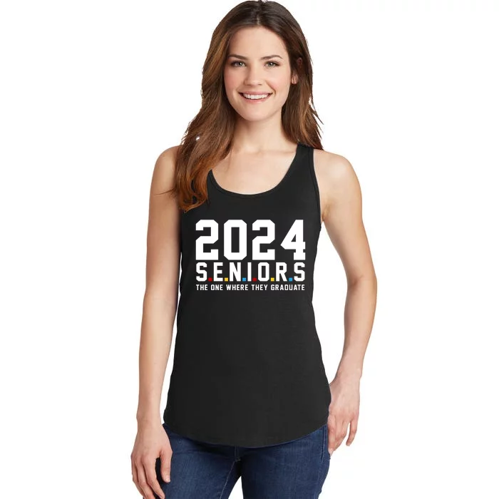 2024 Seniors The One Where They Graduated Ladies Essential Tank