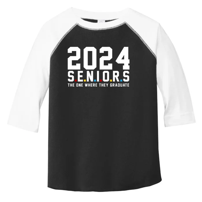 2024 Seniors The One Where They Graduated Toddler Fine Jersey T-Shirt