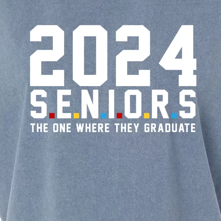 2024 Seniors The One Where They Graduated Garment-Dyed Women's Muscle Tee