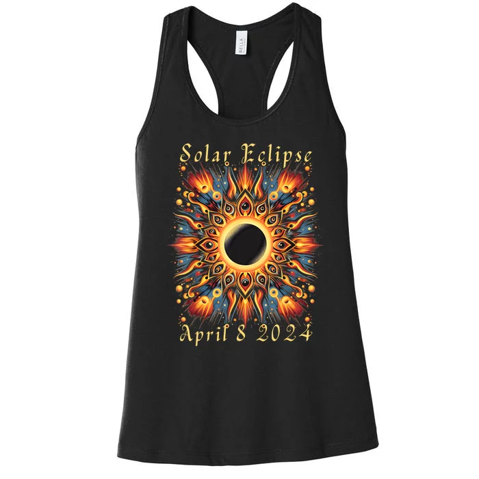 2024 Sun Totality April 8th America Women's Racerback Tank