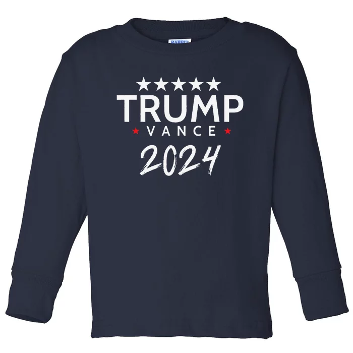 2024 Supporter Trump Vance 2024 Toddler Long Sleeve Shirt