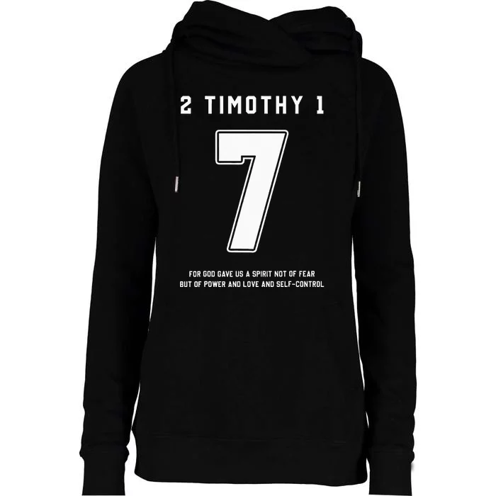 2 Timothy 17 Bible Verse Team Sports Jersey Christian Womens Funnel Neck Pullover Hood