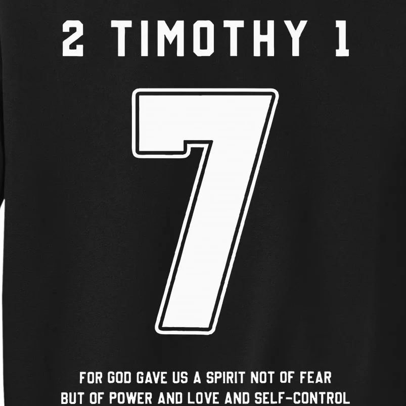 2 Timothy 17 Bible Verse Team Sports Jersey Christian Tall Sweatshirt