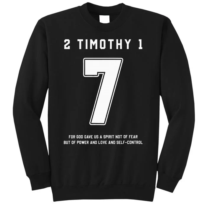 2 Timothy 17 Bible Verse Team Sports Jersey Christian Tall Sweatshirt