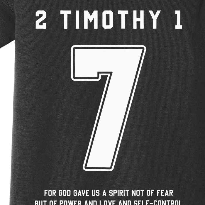 2 Timothy 17 Bible Verse Team Sports Jersey Christian Baby Bodysuit